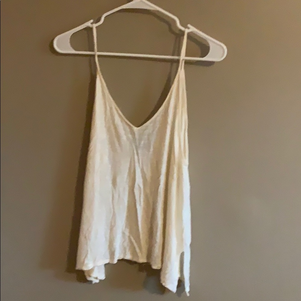 Classic White Flowy Tank